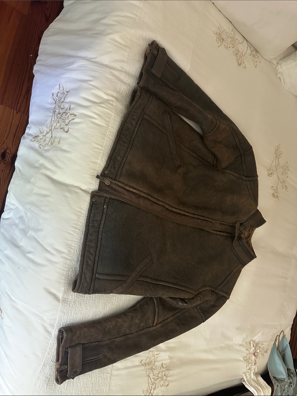 UGG Brown Shearling Zip-Up Men's Jacket